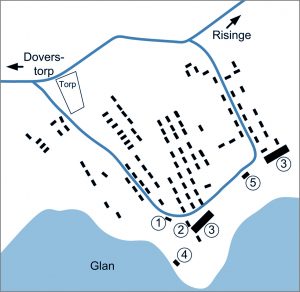 Plan över förläggningen.